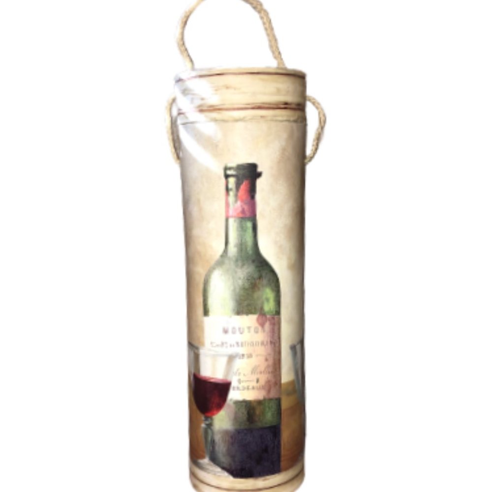 Fabrice de Villeneuve Wine Tube w/Lid & Handle